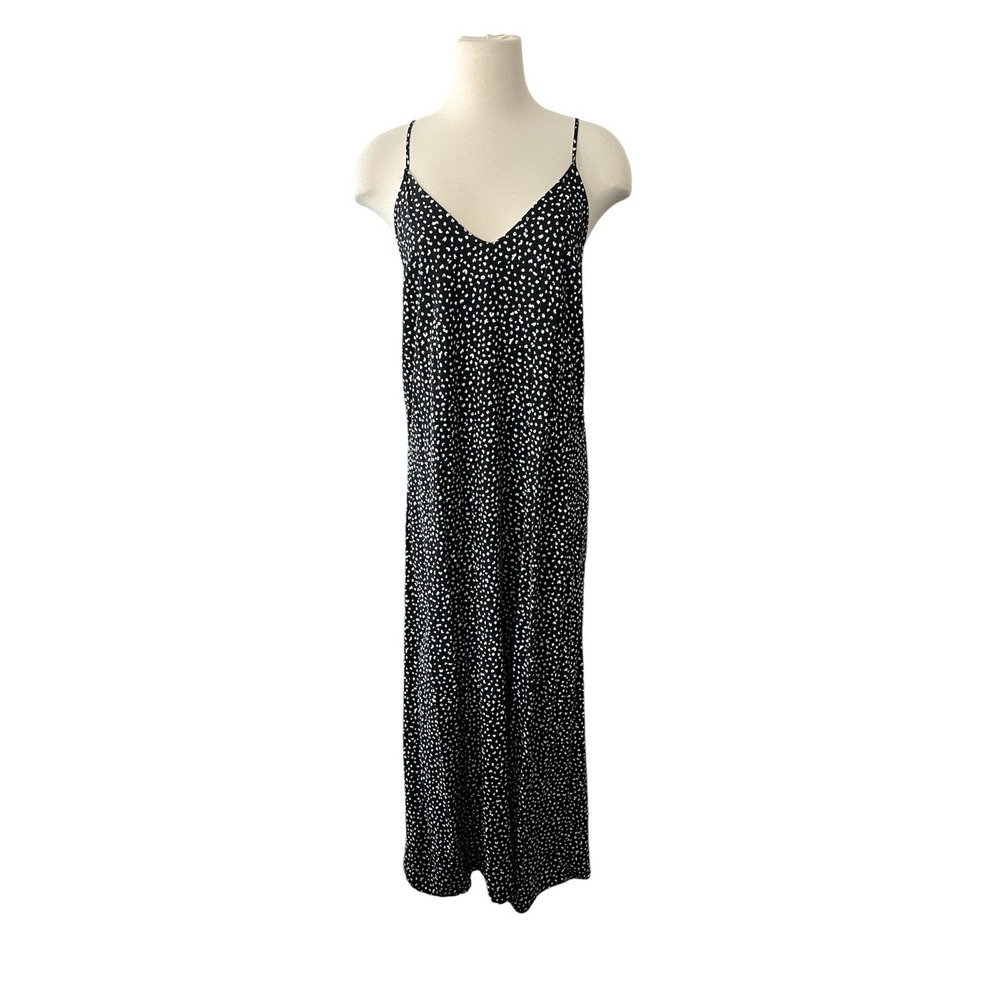 Old Navy Printed Sleeveless Maxi Dress Black Size Large Boho Mob Feminine